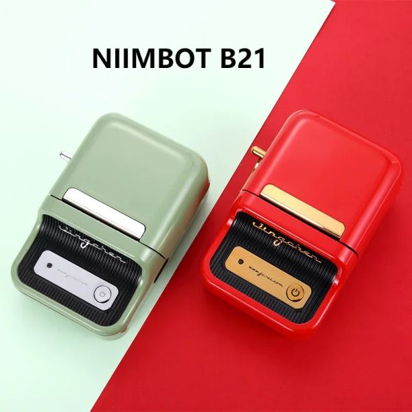 Drucker Niimbot B21 Wireless thermischer Drucker, tragbarer Etikettendrucker Handheld Barcode Etikett Hersteller Drucker Kaffeedrucker oder Papier