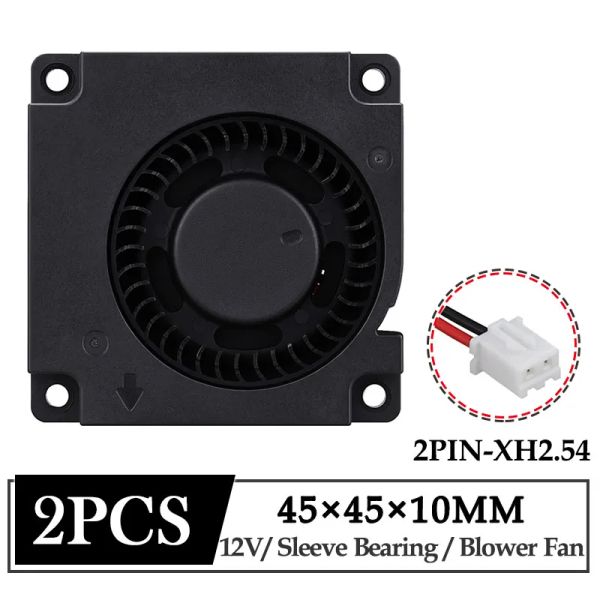 Resfriamento 2pcs gdstime dc 12v ventilador 45mm 45mmx45mmx10mm mamãe radial sem escova de escova 3D Refrigerador de 4,5cm 45x10mm Fan de resfriamento de ventilador turbo