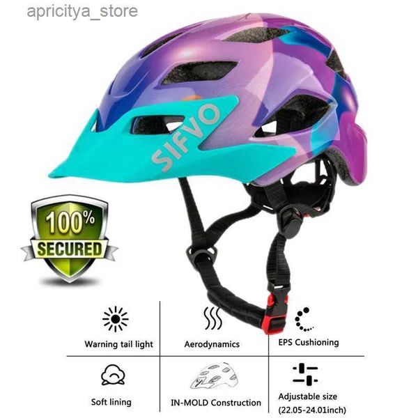 Radsporthelme Kinder Bike Helm Kinder Jungen Red Mtb Fahrrad Helm Girl Cycling Protection Sport Cap Größe 50 ~ 57 cm für 5 ~ 13 Jahre Kid L48