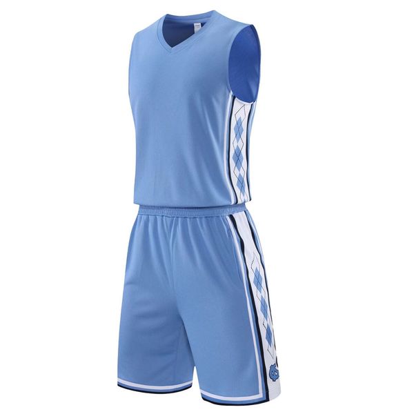 Maglia da basket maschile personalizzata set di maglia da basket stampare laterale asciugatura a 2 pezzi allenamento a squadre plus size uniforme da basket maschile