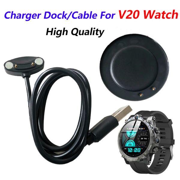 Acessórios carregando carregadores de carregadores para o V20 4G Smart Watch SmartWatch V20 Max Phone Watch Chargering Cable Acessórios