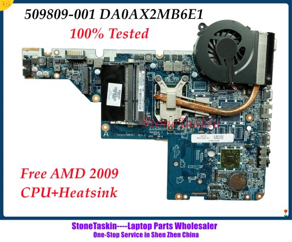 Motherboard original 592809001 para HP Pavilion CQ42 CQ62 G42 G62 AMD Laptop Motherboard DA0AX2MB6E1 DDR3 CPU livre e ventilador de calor testado