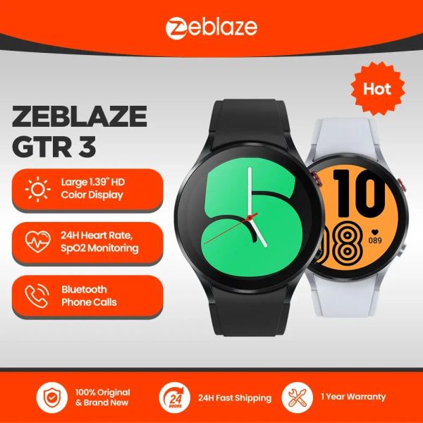 Смотреть Zeblaze Gtr 3 Smart Watch 70 Спортивных режимов голос голос, вызов запястья температура, часы, которые сталкиваются с женщинами мужчин