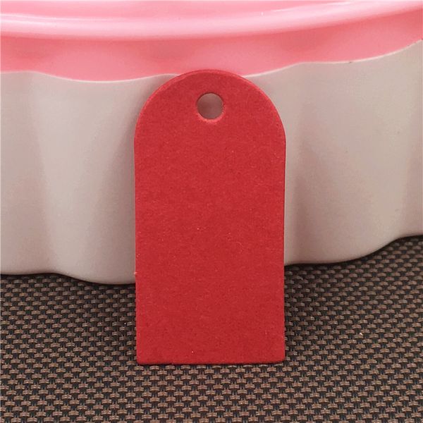Red Series Red Made Blank Paper Tags vários estilos de tamanho pequeno Rótulos de papel Rótulos de embalagem