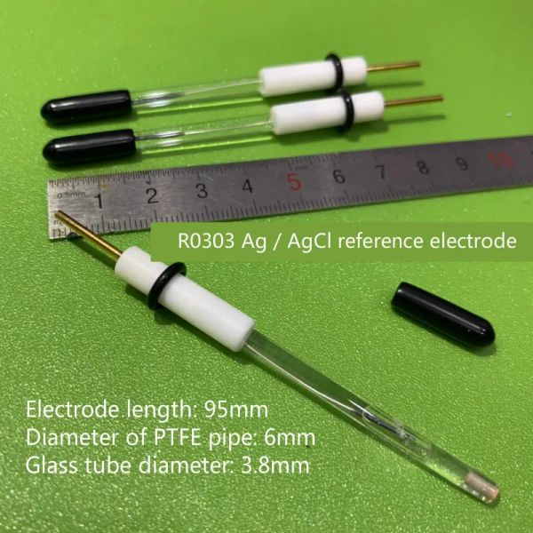 Elettrodo di riferimento di cloruro d'argento.Elettrodo di riferimento R0303 AG / AGCL.Rimovibile e riempito liquido.