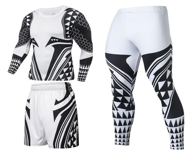 Tuta a compressione Suit da sport maschile set da corsa a secco rapido set bodybuilding jogging ginnase fitness abiti da uomo supereroe sports1501664