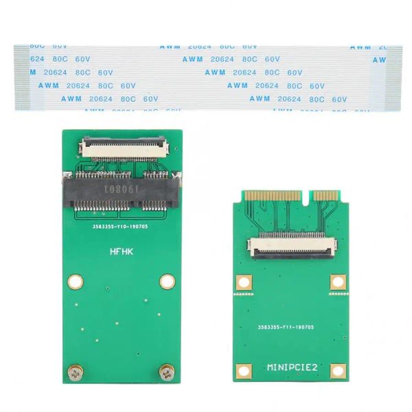 Carte Mini PCIE WiFi Wireless Card Green ABS MSATA SSD Mini PCIE SSD Cavo di estensione
