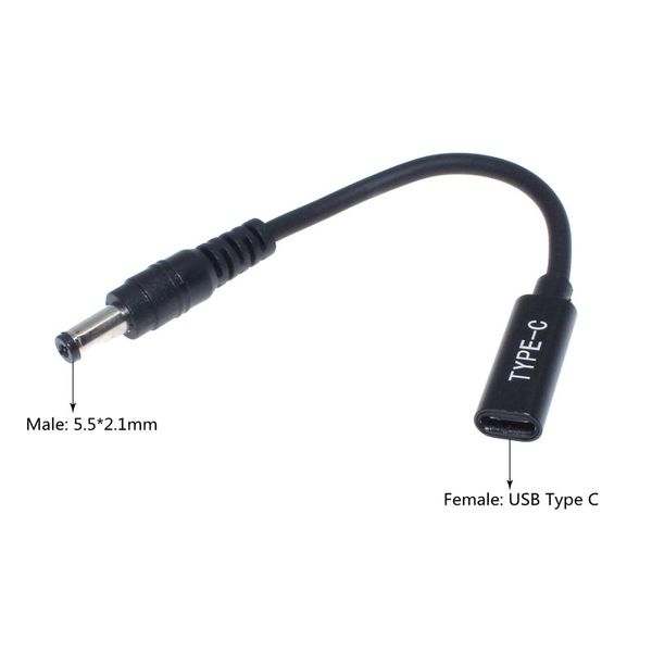 65W Typ -C -Laptop -Netzteil -Adapter -Stecker USB -Typ C zu universellem Laptop -Ladegerät Ladekabelkabel für Notebooks