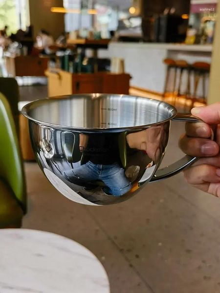 Geschirrsets 18/10 Edelstahl Pot Belly Tasse Frühstücksschale Rumpfhäuschen mit Mehrzweckhandlung