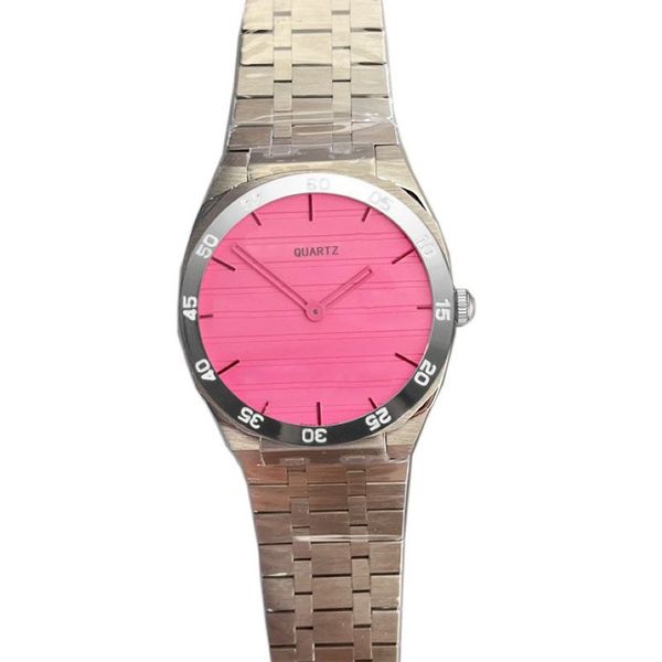 Yeni Stil Moda Kadınlar Erkekler İçin 38mm İzler Kuvars Hareket Paslanmaz Çelik Saatler Montre De Luxe Ladies Dress Desig300E