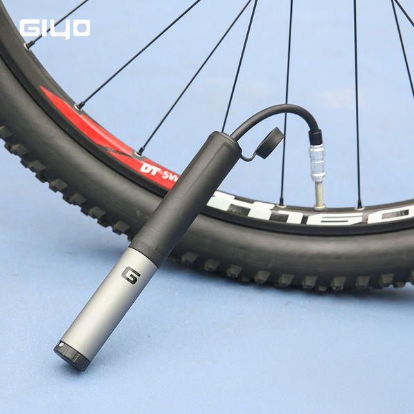 Giyo 120psi Fahrradluftpumpe verlängerter Schlauch Schrader Presta Ventil Hochdruck Mini Handrad Inflator Bicicleta Ball Reifenpumpe