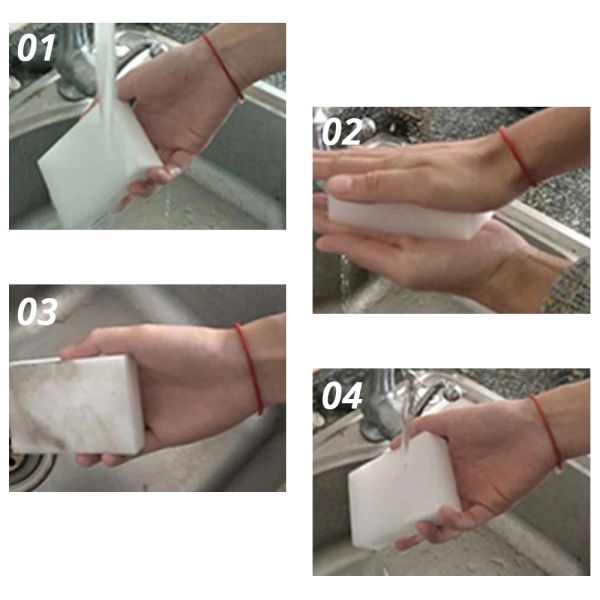 10/20/30pcs Folha de cozinha Limpeza Melamine Sponge Magic Eraser para Banheiro de Escritório Nano 10x6x2cm Ferramenta Branca