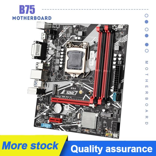 Anakartlar B75S LGA 1155 Anakart LGA1155 NVME M.2 SSD Destek 4*DDR3 PC Bellek Çift Kanalları USB3.0 SATA3.0 Arayüz