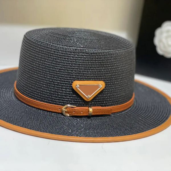 Straw di lusso per donne designer di secchi cappelli da maschile tappo del bacino di moda delicata cappello formale di alta qualità Sunhats Caps versatili 244101bf