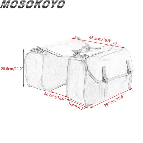 Мотоцикл Canvas Водонепроницаемые корзины боковая боковая инструмента