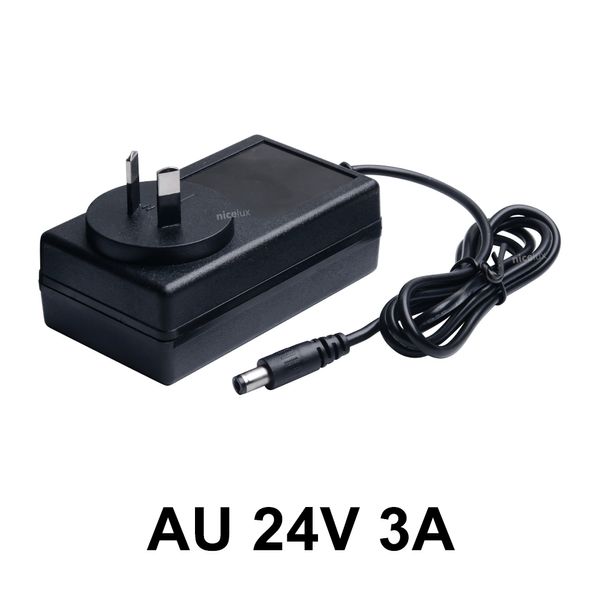 Hohe Qualität 12V/24 V 3A Universal Netzteil Adapter 110V 220 V Ladegerät EU US AU UK Stecker Cob -LED -Streifenleuchten CCTV -Transformator