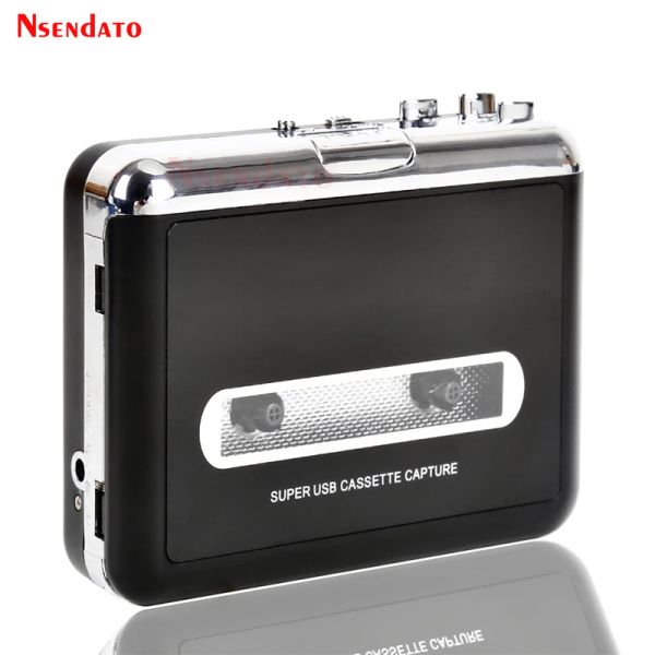 Giocatori Stereo Personal Stereo USB Lettore a cassetta nastro per convertitore MP3 Cassette Audio Music Player su MP3 con altoparlante