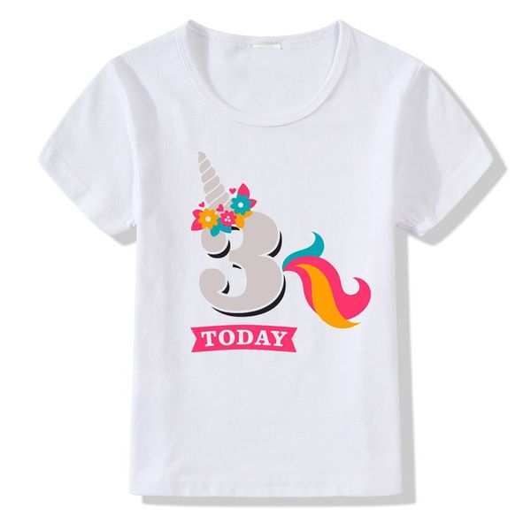 Kinder Baby Jungen Mädchen Geburtstag T-Shirt Sommer Kinder lustige Geschenk T-Shirt Größe 1 2 3 4 5 6 7 Jahre Tops T-Shirt Kinder Kleidung Kleidung