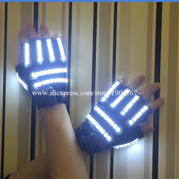 Neue Ankunft LED -Handschuhe leuchtende blinkende Handschuhe Brille Stage Requisiten für Hochzeit Sex Frau Brille Schrei Kostüm für Partys