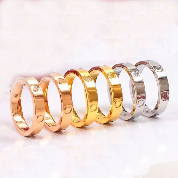 Designerin Frauen Männer Ringpaar Ehering Klassiker klassisches Hoop Ring Mode hochwertige goldene Diamanten plattierte Designer Ring Luxusschmuck Geschenk