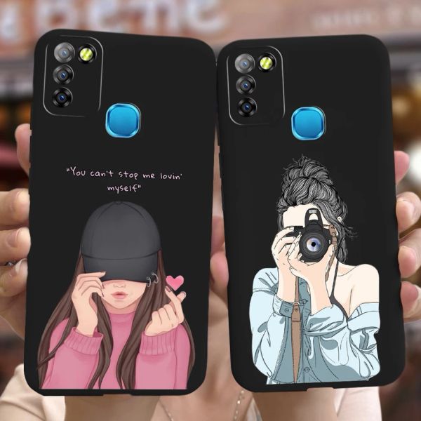 Для INIFNIX SMART 5 CASE X657 X657C Стильные красивые девушки цветы.