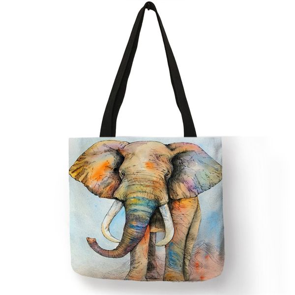 Bolsas de bolsas para mulheres com estampa de elefante indiano de elefantes indianos