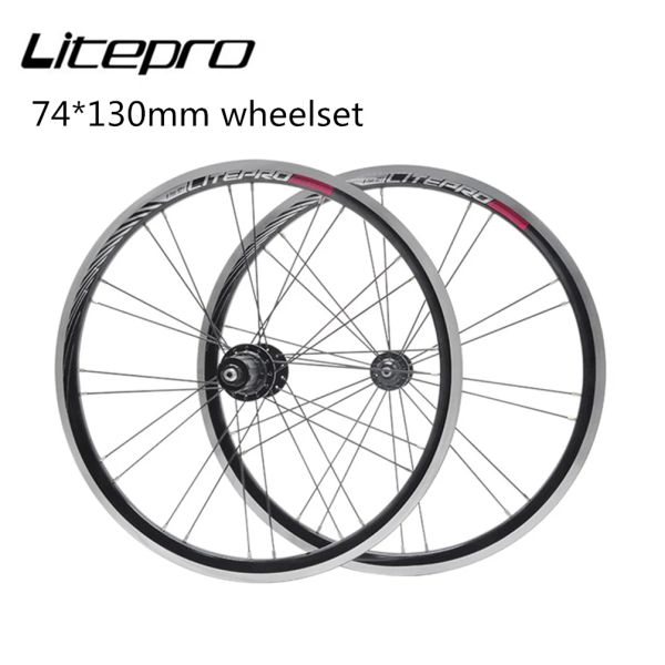 Litepro S21 20 pollici 406 451 Disco V Ruote freno cuscinetti a 4 seti di bordo per biciclette pieghevole a 11 velocità