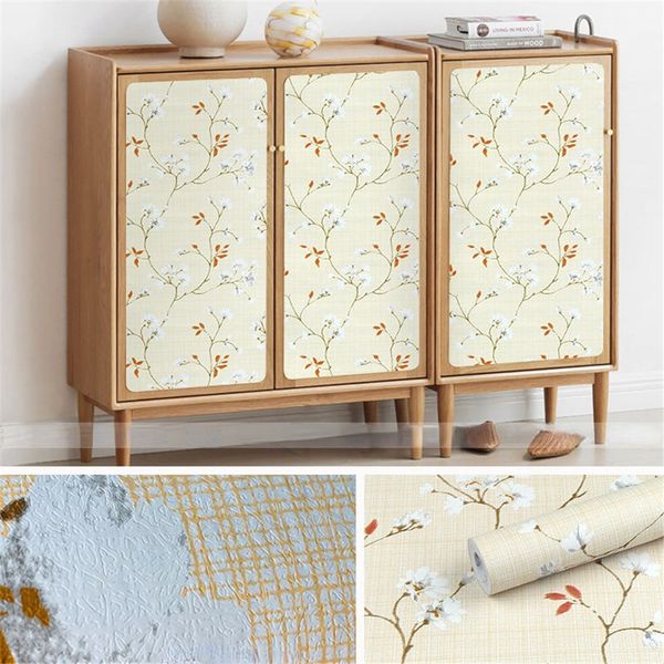 Selbstklebstoff Blumen PVC Wallpaper moderne Blume Tapete Wohnzimmer Schlafzimmer Küche Badezimmer Garderobe Furnit Renov Aufkleber