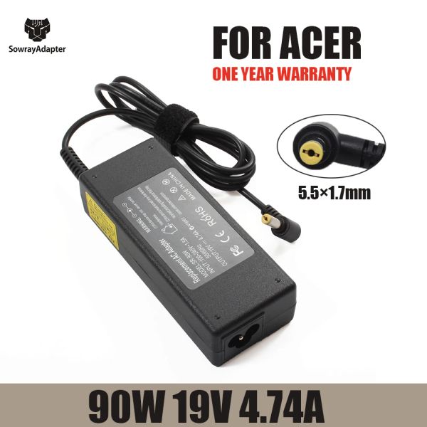 Adapter 19V 4.74a 90W 5,5x1,7mm Laptop -AC -Adapter -Ladegerät für Acer Aspire E1531 E1571G V5571P 4925G 5750G 5755G Notebook Netzteil Versorgung