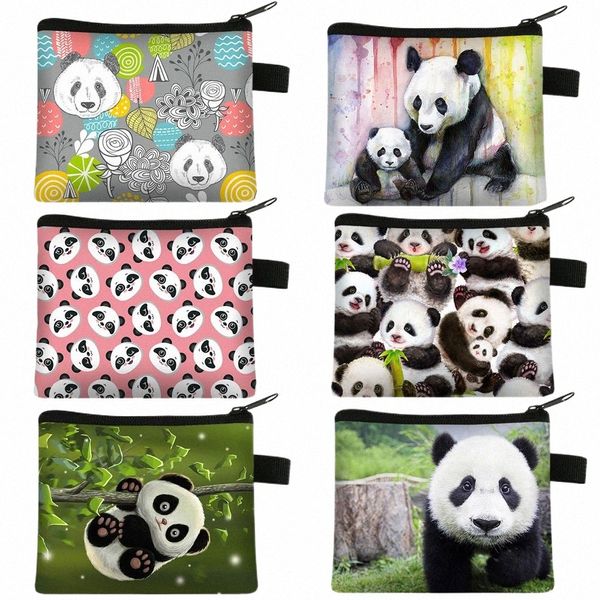 Kinder Coin Bags Kawaii Animal Panda Münze Geldbörsen niedliche Mädchen Brieftasche Frauen Kreditkartenhalter Lippenstift Organisatoren Bag p5f9#