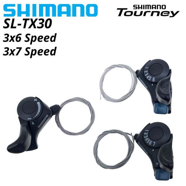 Shimano Tourney SL TX30 Bisiklet Vardiyası Kolu 6 7S 18 21 Hızlı TX30 Vites Dişli Kablo Dahil