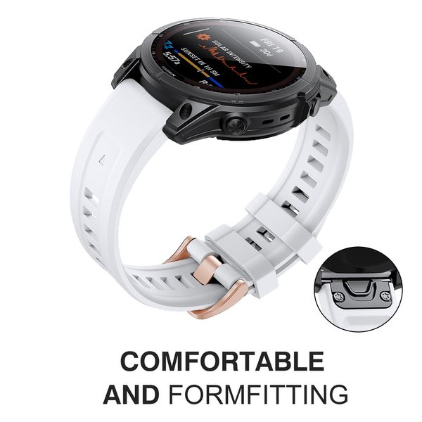 20mm yeni saat bandı gül altın toka silikon Garmin Fenix ​​7s 5s için Smartwatch Kayışı Plus 6s Pro Hızlı Fit Bilek Aksesuarları
