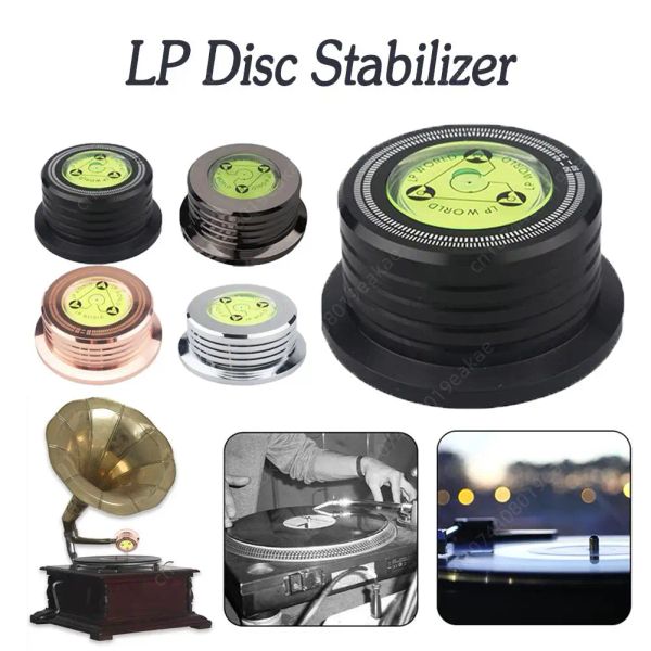 Turtables LP Disk Stabilizer 50Hz Lettore discografico Vinile Vinile Tornabile in lega di alluminio Mini stabilizzabile Mini Stabilizzatore per vecchio Registratore