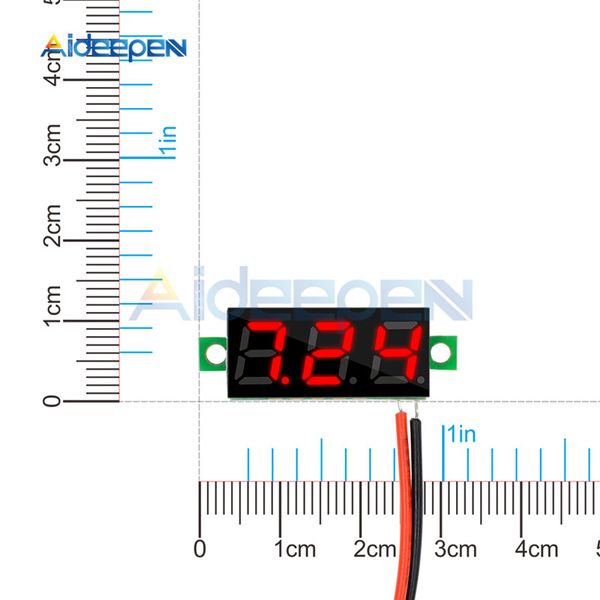 5pcs DC 0-100V 2,5V-30V da 0,28 pollici LED LED Digital Volto Tensione Volt Detector Monitor Pannello Tester Pannello CAR 12V 24V Verde rosso 24V