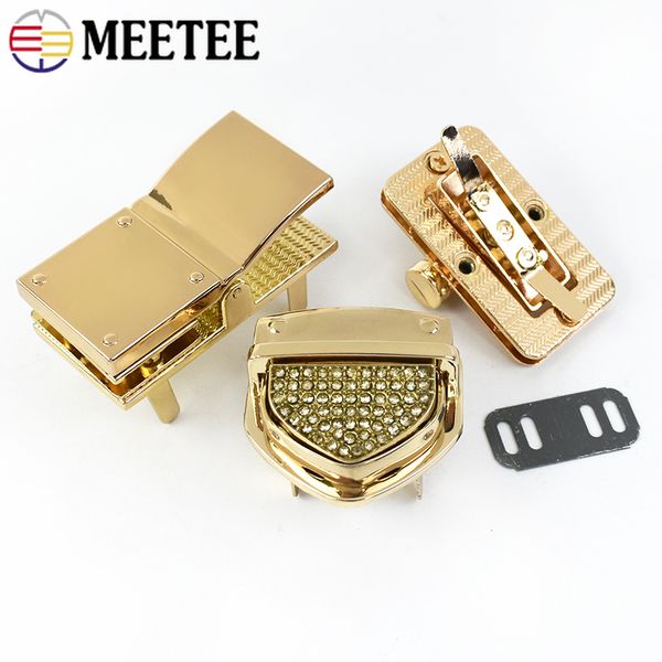 1/2pcs Meeting Gold Lock Lock Clasp Twist Locks Closure Closure Clip Scap Accessori per riparazione hardware borsetta fai da te