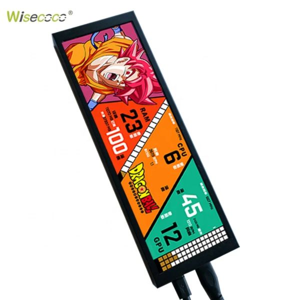 Monitörler 7.84 inç AIDA64 Monitör 1280x480 Gerilmiş çubuk LCD WISECOCO TFT IPS Taşınabilir Monitörler İkinci Ekran Dizüstü Dizüstü Masaüstü 60Hz RPI