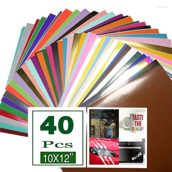 Adesivos de janela 40 PCs Definir artesanato adesivo premium Outdoor para letras Film Cup de vidro Decal