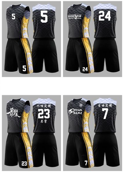 Обратимые баскетбольные майки установите мужские детские детские баскетбольные спортивные костюмы дышащие командные спортивные комплекты баскетбольная униформа индивидуальная