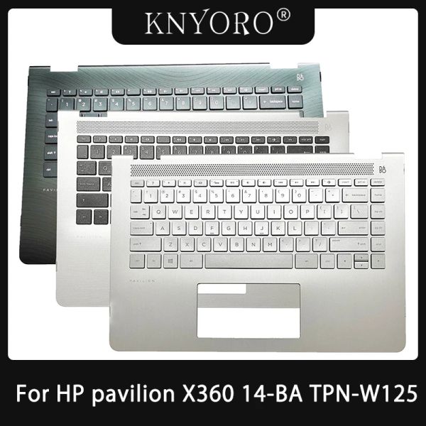 Teclados originais Novo US/LA Teclado para HP Pavilion X360 14BA TPNW125 Laptop de caixa superior Palmrest C Tampa da carcaça do topo da concha 924115001