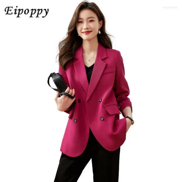 Abiti da donna cappotto rosso-rosa femmina femminile all'inizio dell'autunno più giovane di moda sensorio indietro top casual