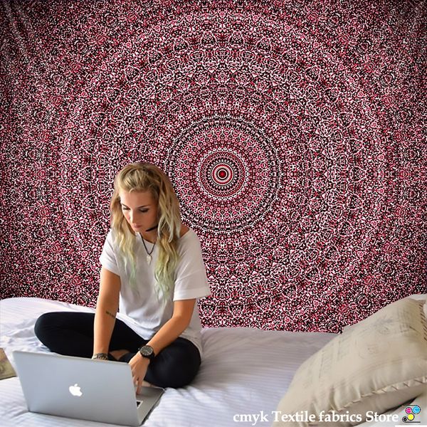 Caldo nuovo mandala arazzo hippie home muro decorativo appeso boemia spiaggia tappetino yoga tavolo da letta stoffa 210x148cm