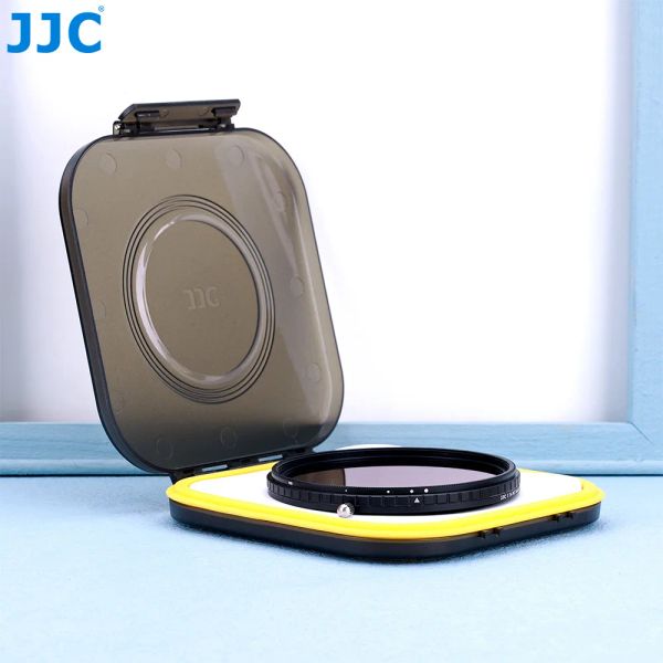 Acessórios JJC Lente Filtro Case Bolsa UV ND CPL Caixa de filtro Acessórios fotográficos à prova d'água 49mm 52mm 58mm 67mm 77mm 82mm