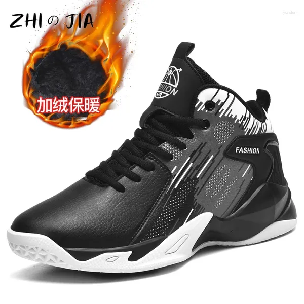 Basketball Shoes Inverno masculino Plexh, adolescentes calorosos filhos de calçados práticos moda de lazer 36-48