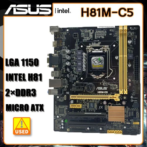 Motherboards 1150 Motherboard H81MC5 Motherboard Intel H81 LGA 1150 DDR3 16 GB PCIE 2.0 USB3.0 MICRO ATX für Core i54430 CPUs