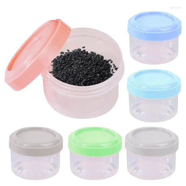 Speicherflaschen 6PCS Tragbare Gewürzflasche Mini Ketchup Salat -Dressing Container Sojasauce wiederverwendbare Küchenmenge Tassen