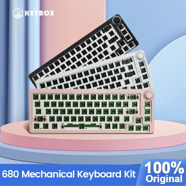 Аксессуары TM680 Hot Swap Mechanical Keyboard Kit Wireless 3 Mode RGB Compacitable с 3/5 контактами для Cherry Gateron Kailh Dial Roof Клавиатура