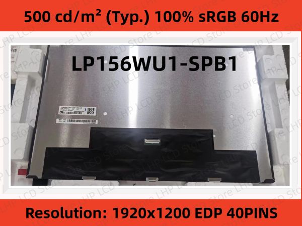 Screen LP156WU1 SPB1 LP156WU1SPB1 15,6 Zoll IPS Panel Laptop LCD -Bildschirm EDP 40Pins FHD 1920x1200 500 Cd/m² (Typ.) 100% SRGB 60 Hz