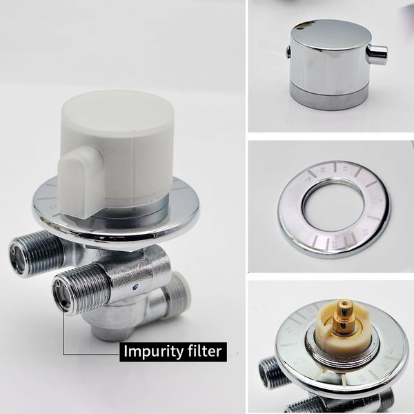 Miscelatore termostatico in ottone nascosto per sistema di doccia Acqua Controllo della temperatura del rubinetto Valvola del bagno Valvola del bagno G 1/2 