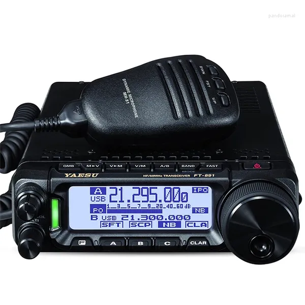 Walkie talkie yaesu ft-891 100 watts de alta potência Rádio móvel hf/50mHz transceptor de onda curta FM