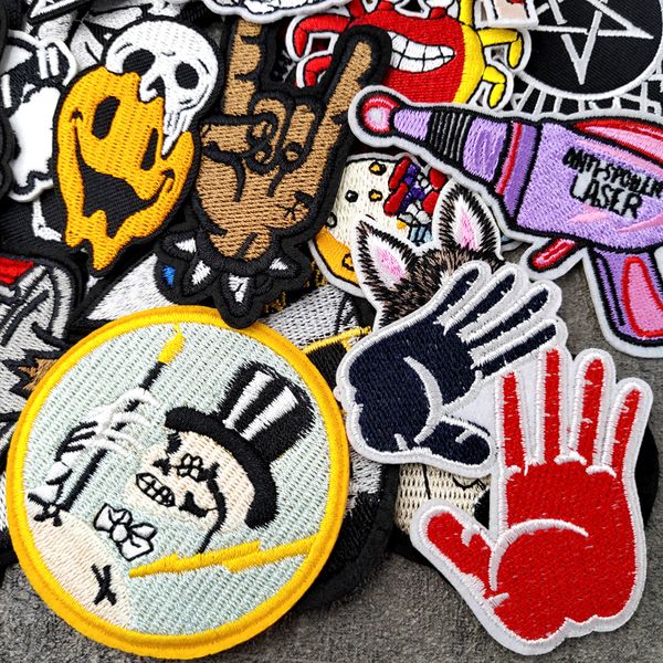 Patches de olho de rocha fantasma do fantasma Vista para o bordado Appliques Supplies de costura Decongrating Citches Astranauta Pirata